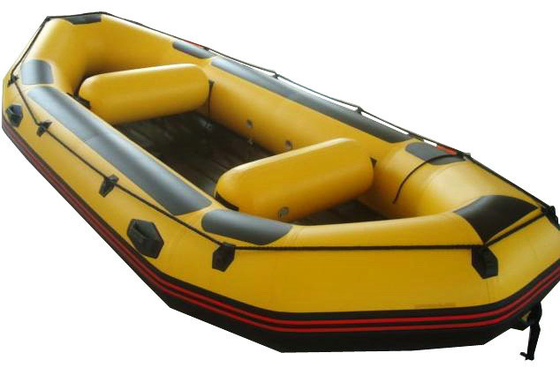 China Yellow Small PVC / Hypalon Rafting Inflatable Drift Boat For Summer supplier